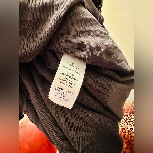 Lulus NWT Glowing Muse Black Sequin Velvet Long Sleeve Wrap Mini Dress, Size XS - Picture 8 of 10